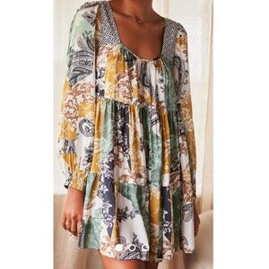Anthropologie tiered mini dress